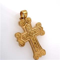 James Avery Retired Cross on Cross 14K Yellow Pendant
